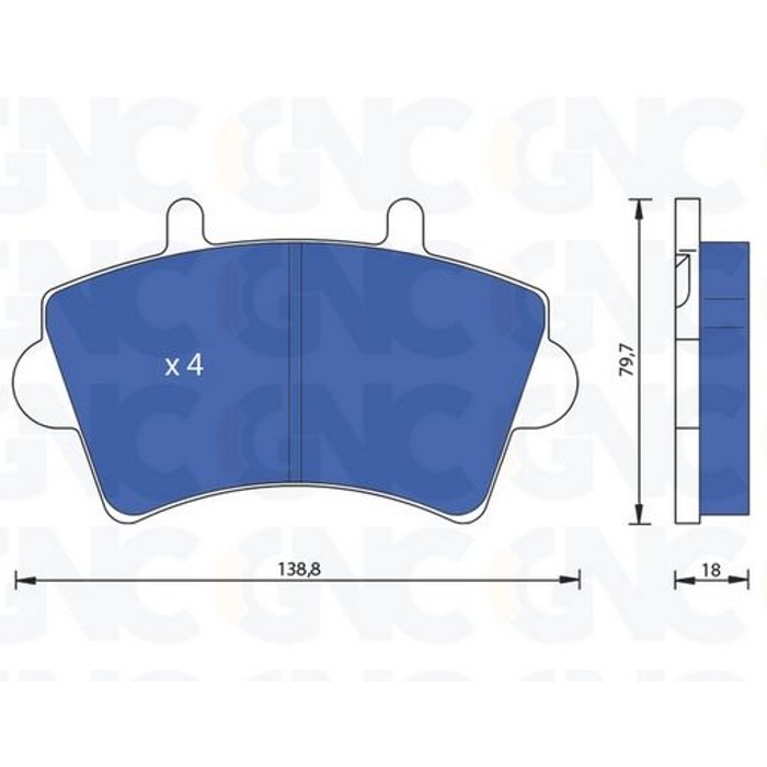 PLAQ DE FREIN AV REN MASTER 06 05P884 — GNC P1109