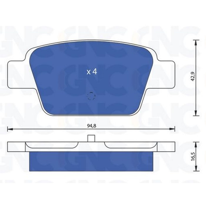 PLAQ DE FREIN AR FIAT BRAVO MITO 09 05P1269 — GNC P1108