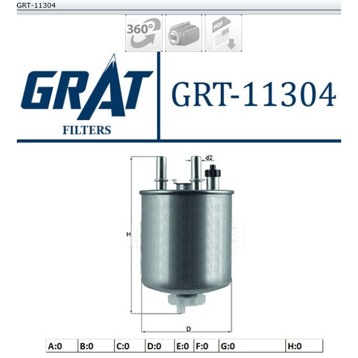 FILTRE CARBURANT KANGOO II 1.5DCI LAGUNA III 1.5DCI M311 — MGA GRT-11304