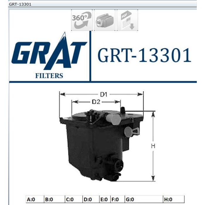 FILTRE A CARBURANT 206 307 C4 C3 F110 9155CB — MGA GRT-13301