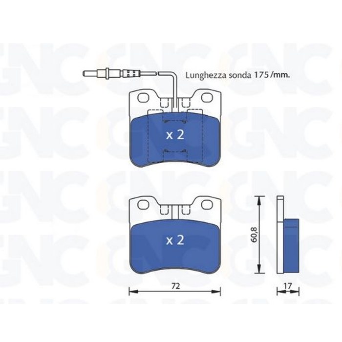 PLAQ DE FREIN AV PSA 106 SAXO 96-03 05P643 — GNC P0786