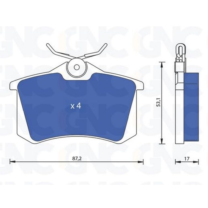 PLAQ DE FREIN AR PSA 307 VW PASSAT B5 05P634 — GNC P0740