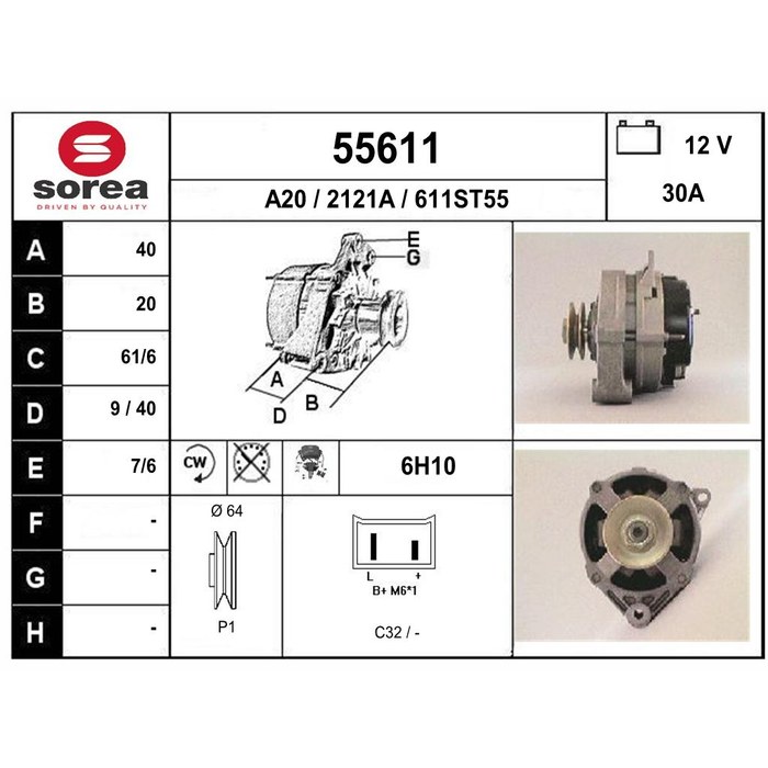 ALTERNATEUR LNA — SOREA SE55611