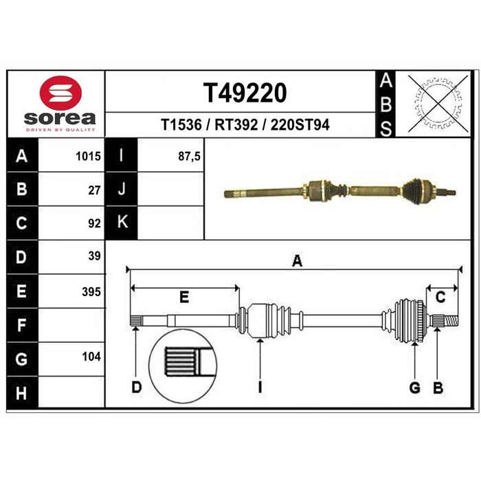 TRANSMISSION LAGUNA II 2.2DCI — SOREA SET49220