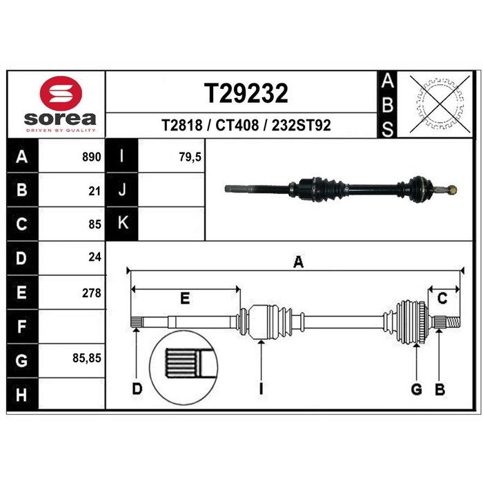 TRANSMISSION D C-ELYSEE 301 1.6HDI — SOREA SET29232