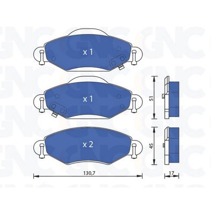 PLAQ DE FREIN AV TOY YARIS 05P1001 JP — GNC P1153